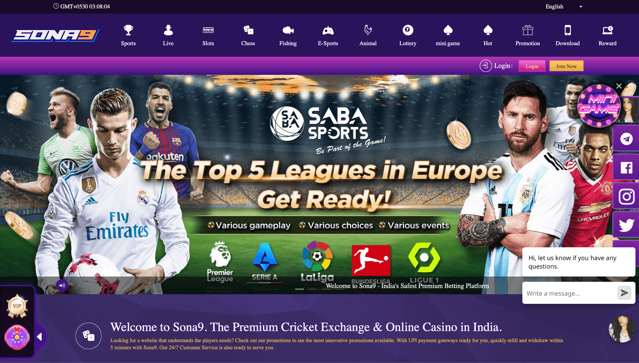 Sona9 Betting And Casino Website - Download App, Login, Bonuses